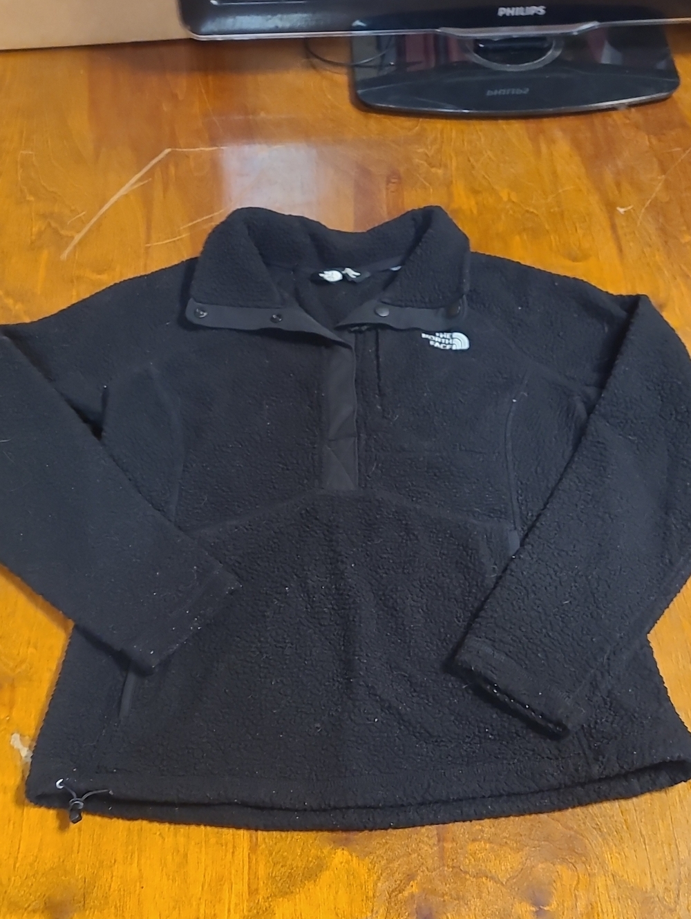 The North Face Black Teddy Fleece Pullover Jacket